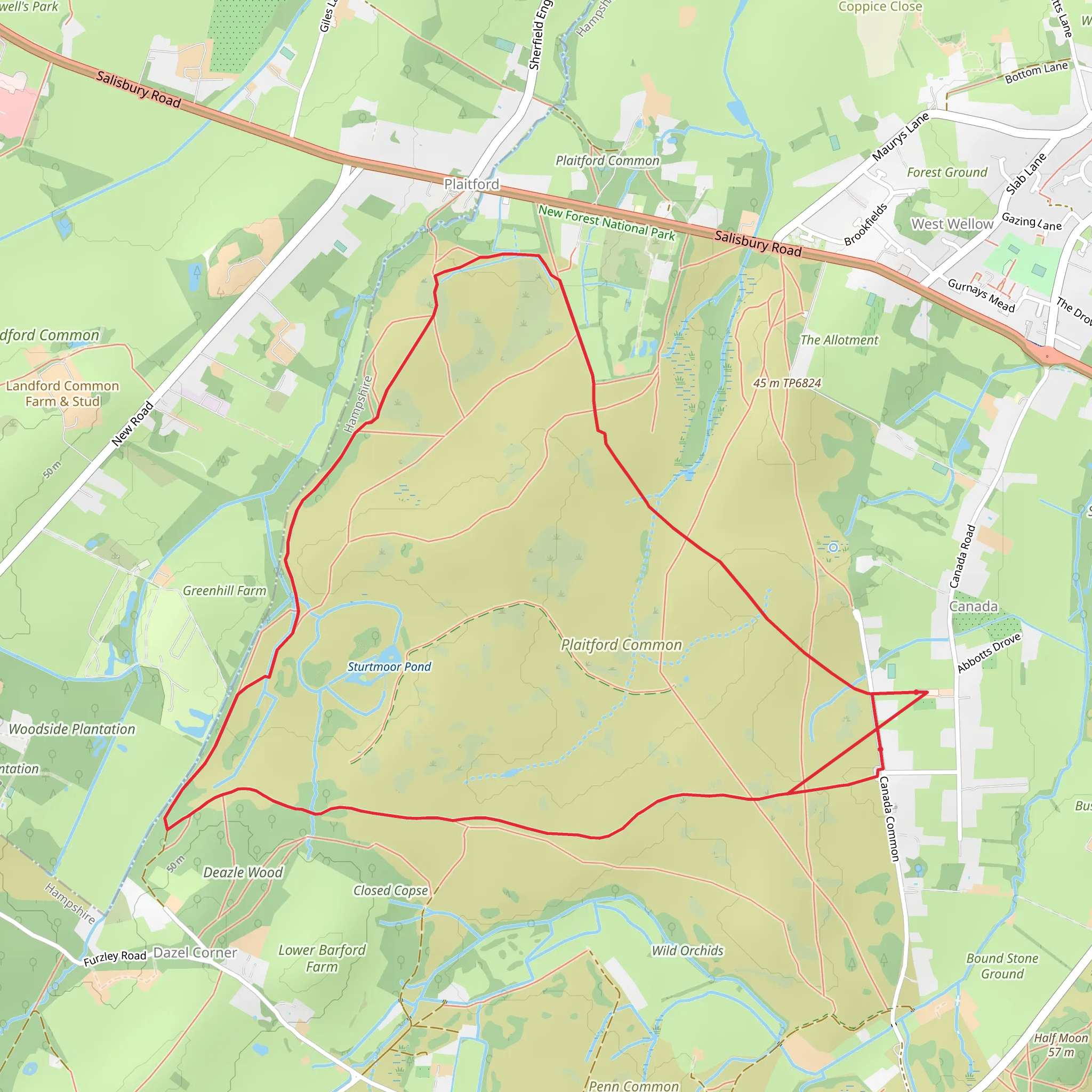 Plaitford Loop mobile static map