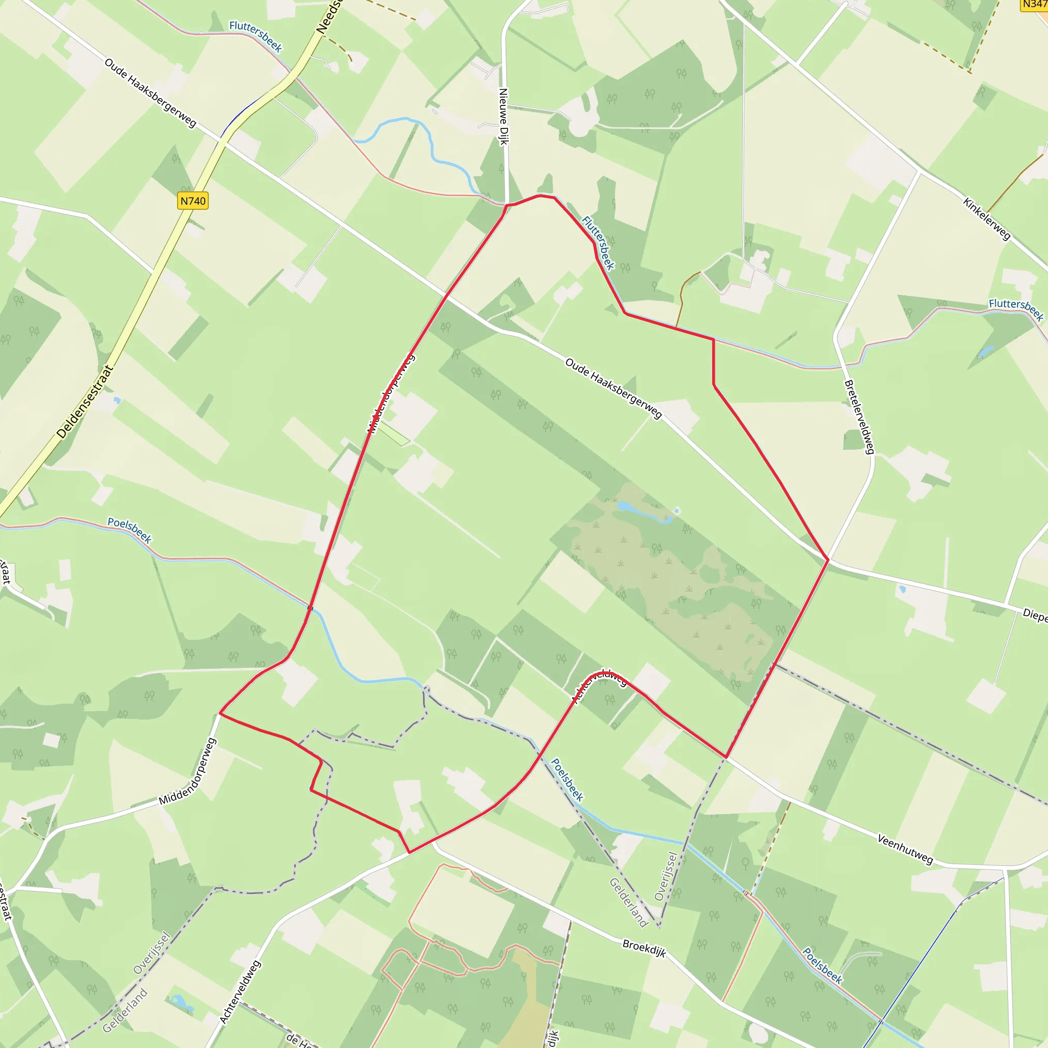 Ruimzicht and De Dodden via Achterveld Weg mobile static map