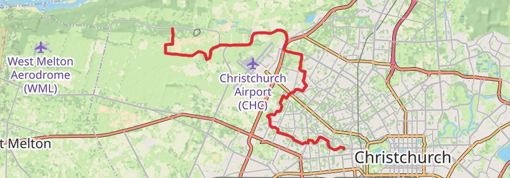 The Christchurch 360 Trail stage 5 Map
