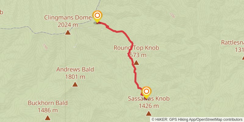 Noland Divide Trail stage 2 Map