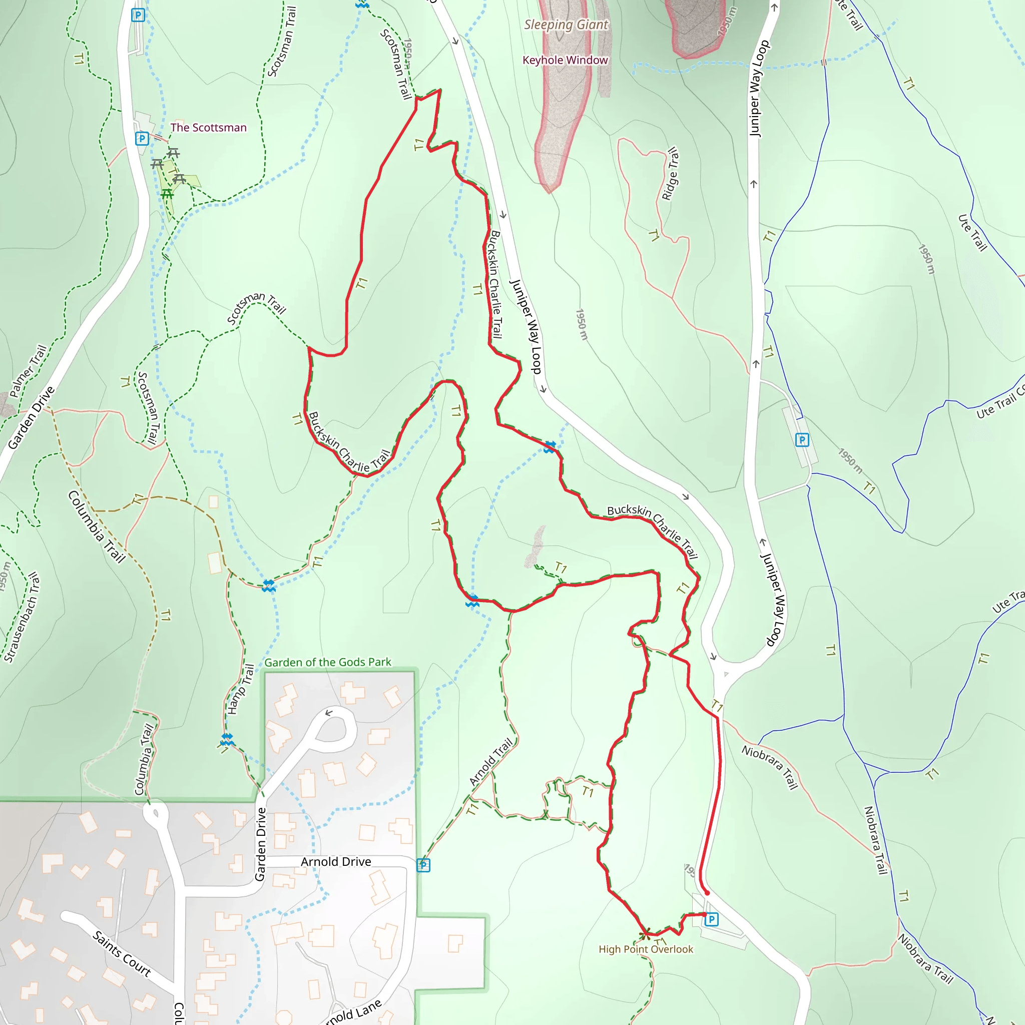 Buckskin Charlie and Scotsman Trail mobile static map