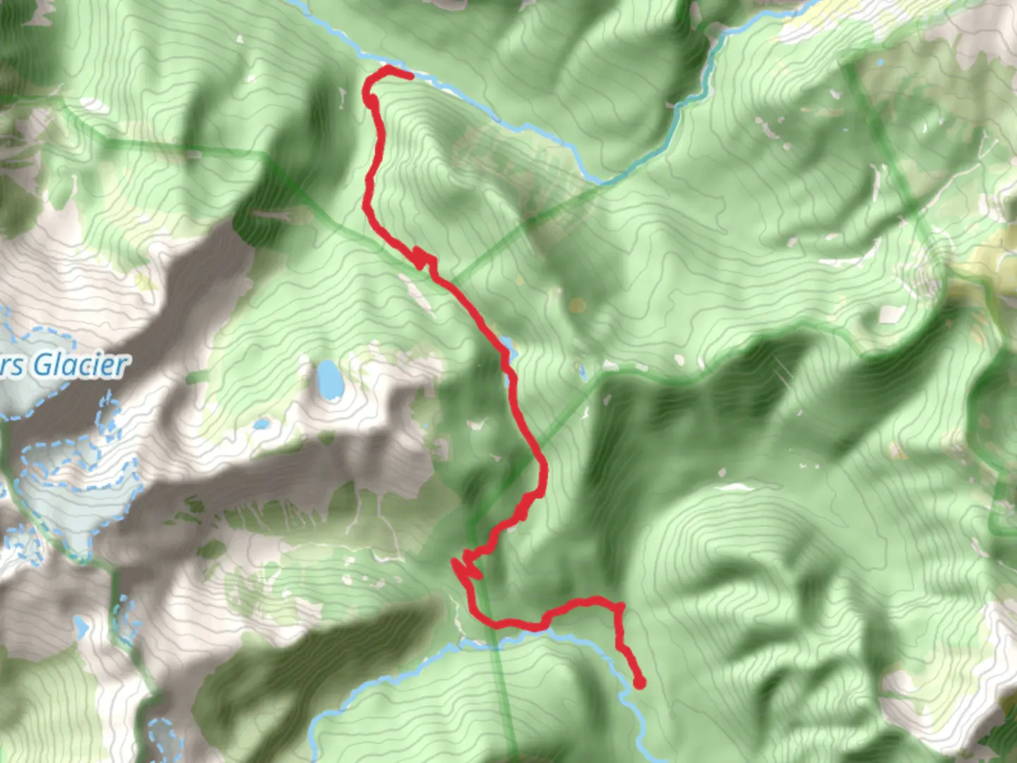An image depicting the trail Middle Fork Nooksack River via Elbow Lake Trail and its surrounding area.