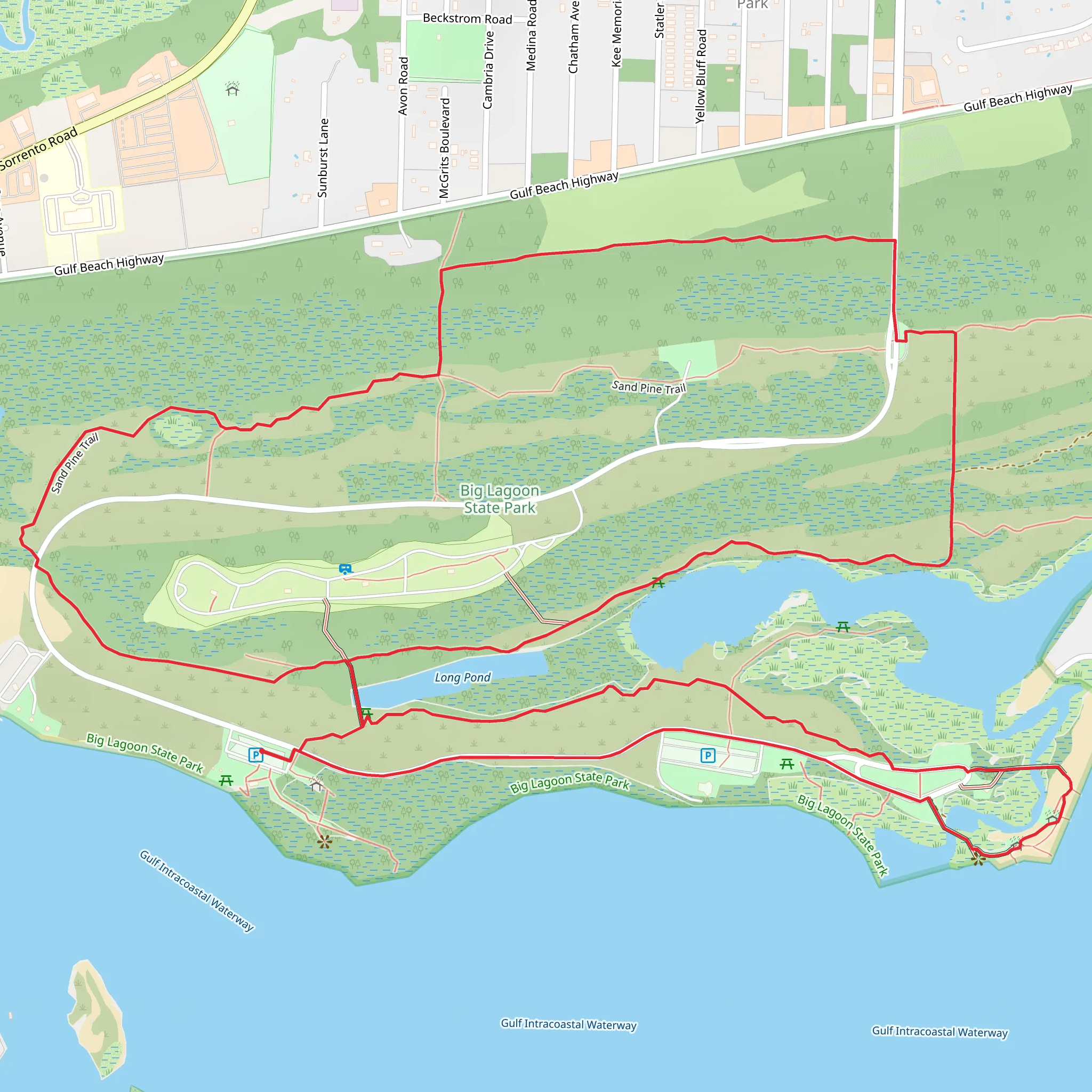 Big Lagoon State Park Trail Loop mobile static map