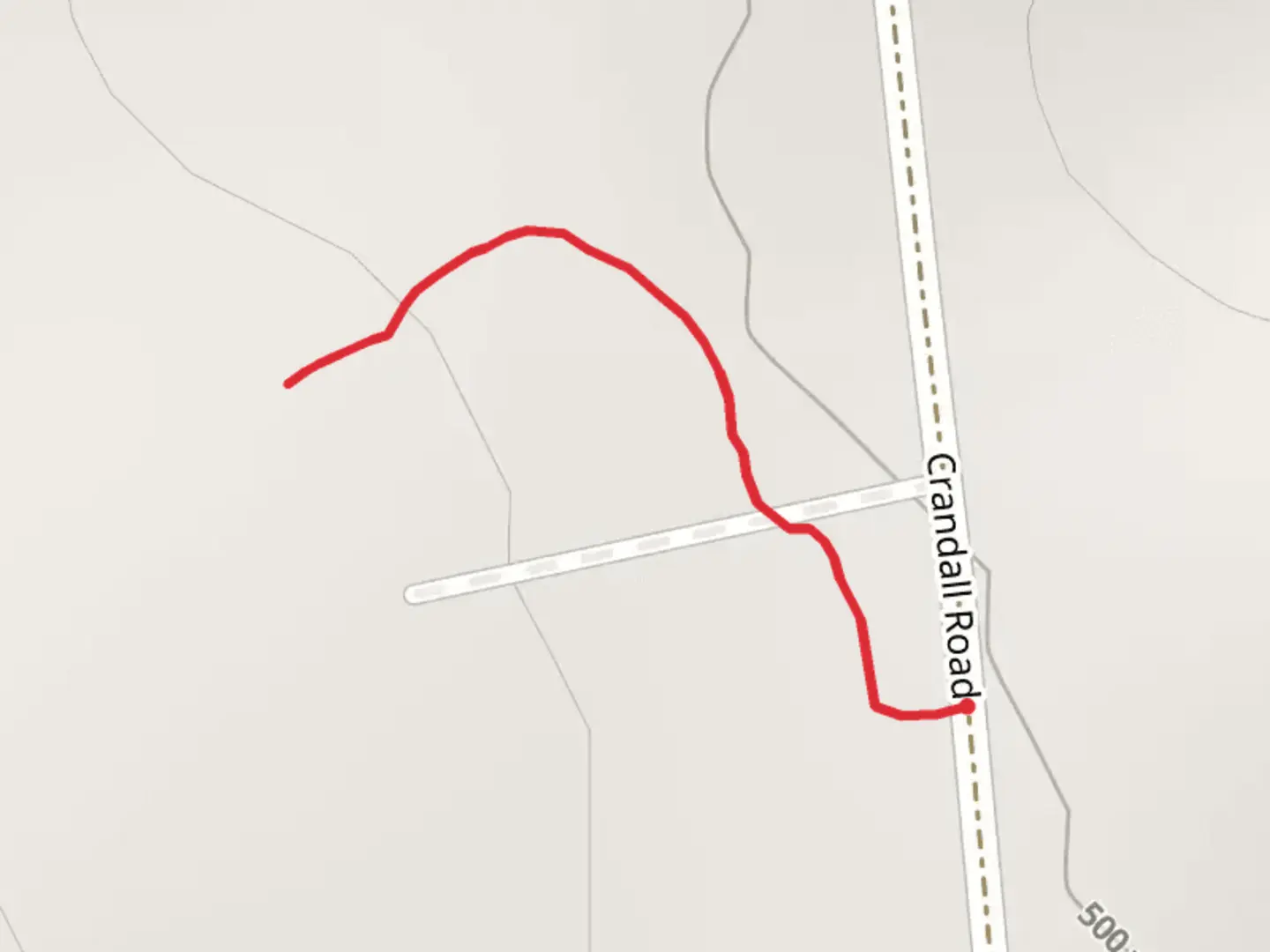 An image depicting the trail Crandall Road Trail and its surrounding area.