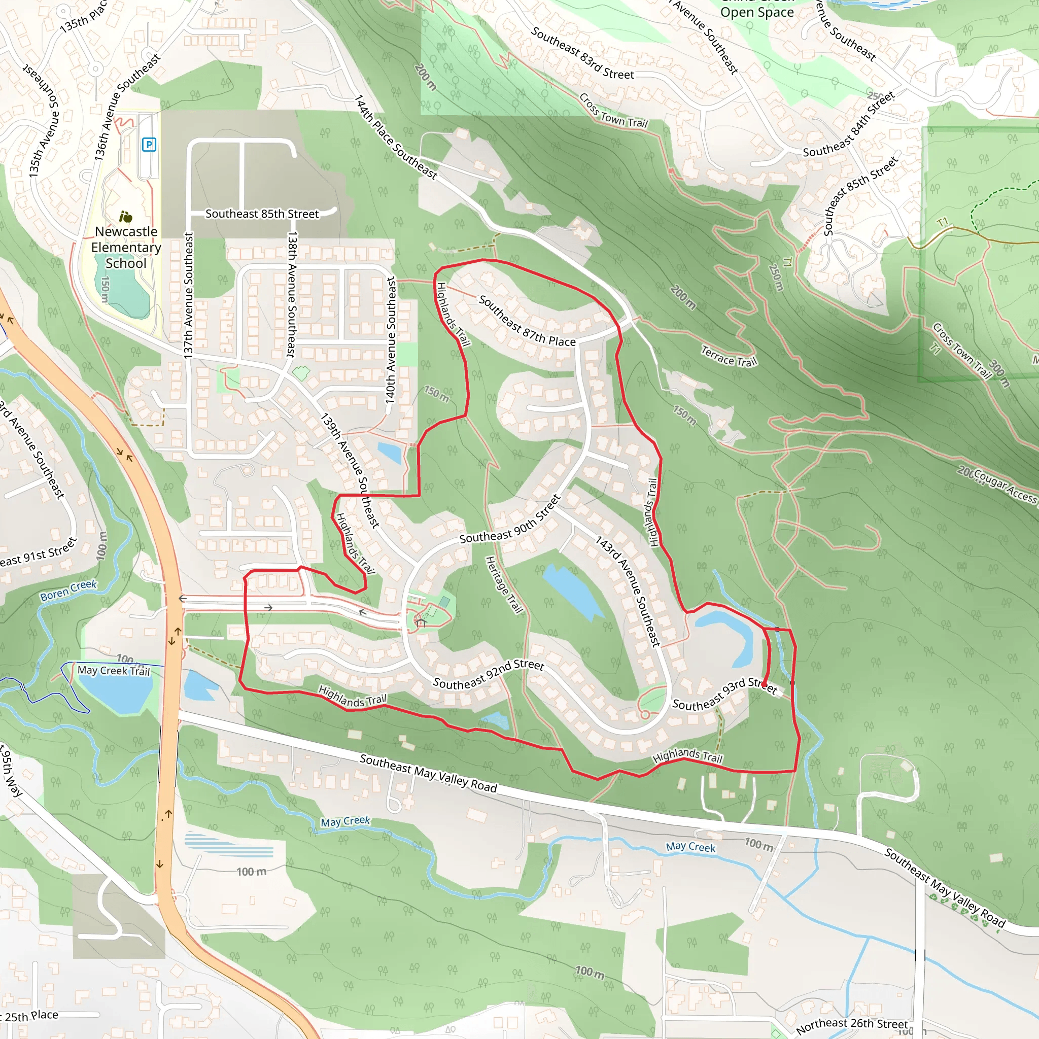Highlands Trail mobile static map