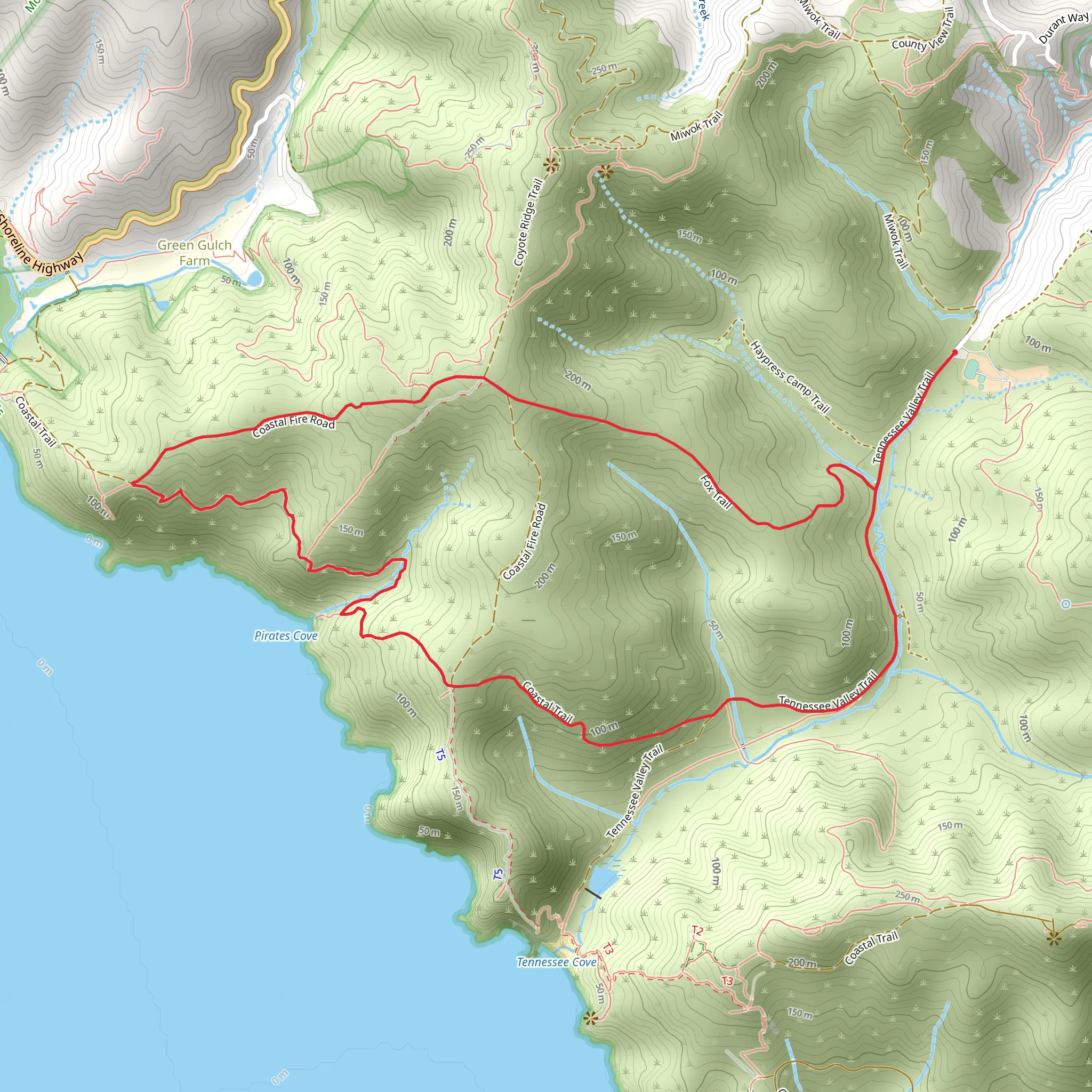 Prirates Cove - Coastal Trail mobile static map