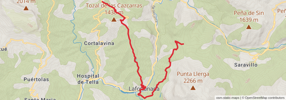 GR 15 - Subpyrenean Path stage 6 Map
