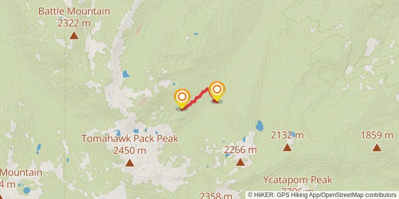 Lion Lake, Foster Lake and Convey Lake via Deer Flat Trail stage 3 Map
