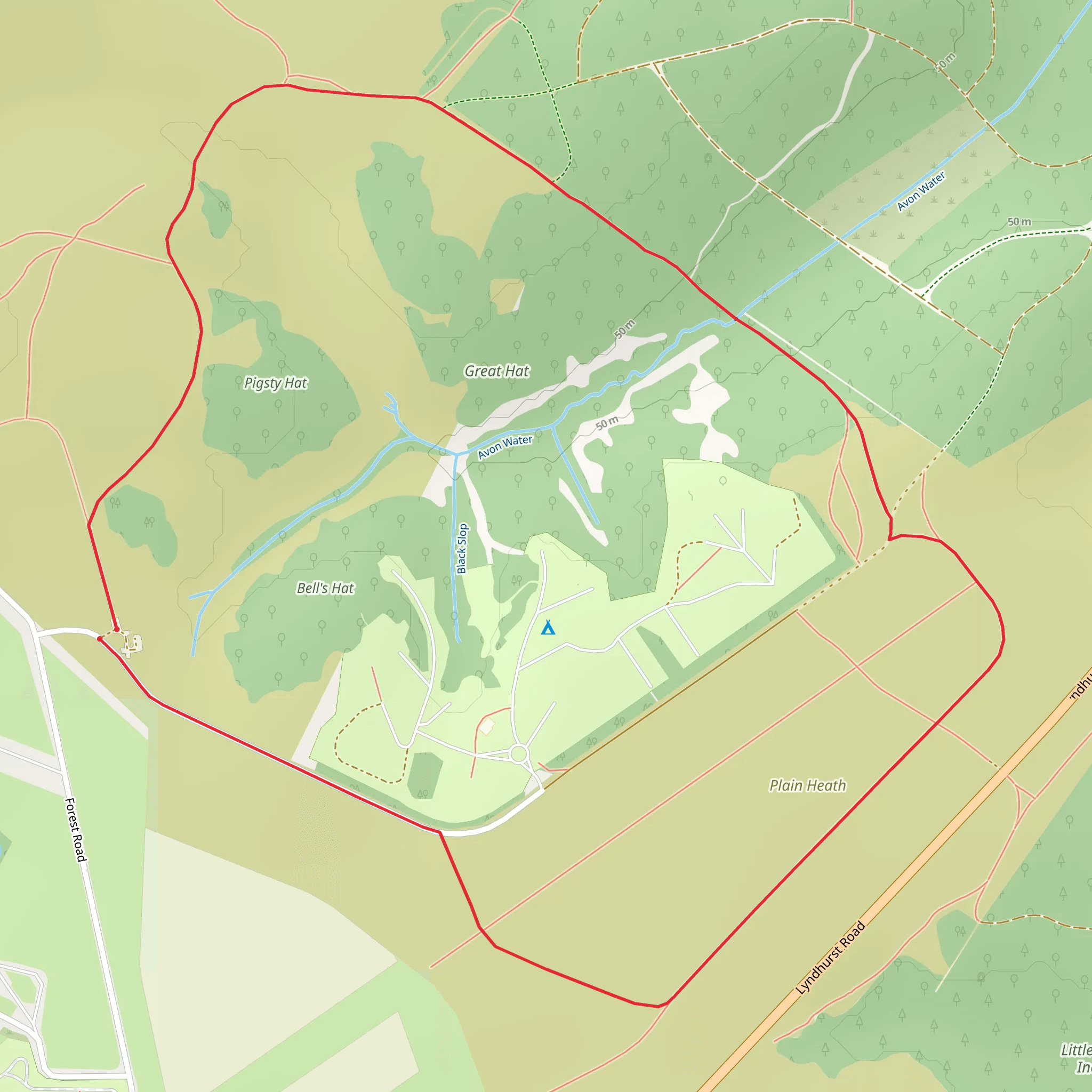 RAF Holmsley South near Bransgore mobile static map