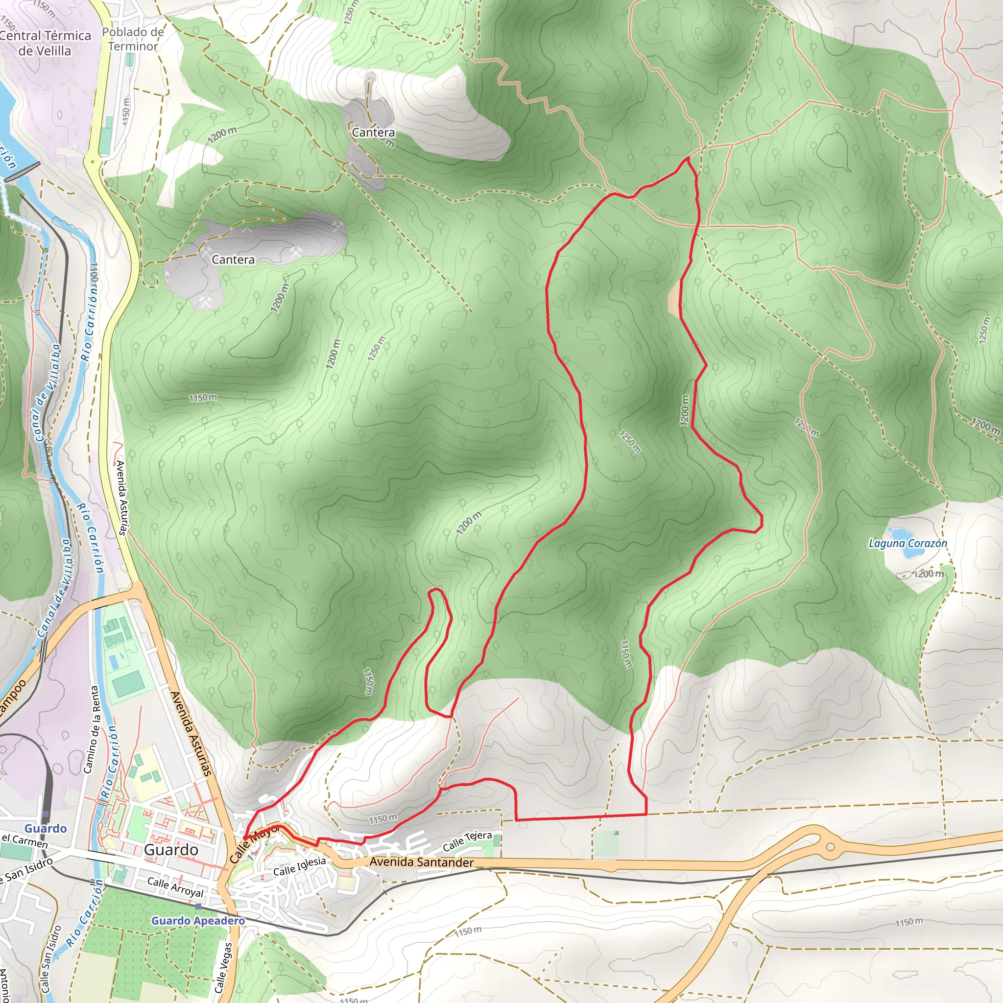 Route of the Merendillas PR P 16 mobile static map