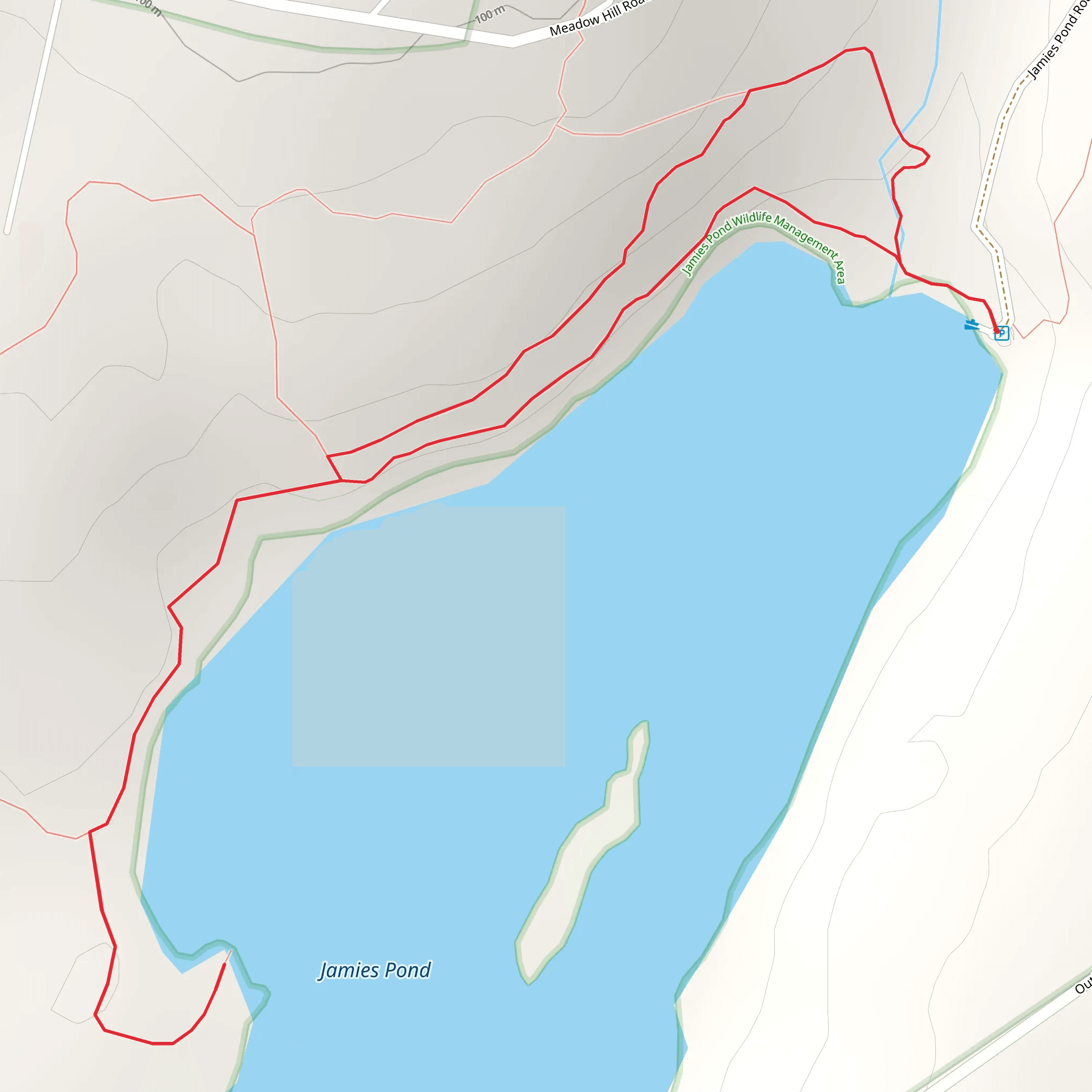 Jamies Pond Loop mobile static map