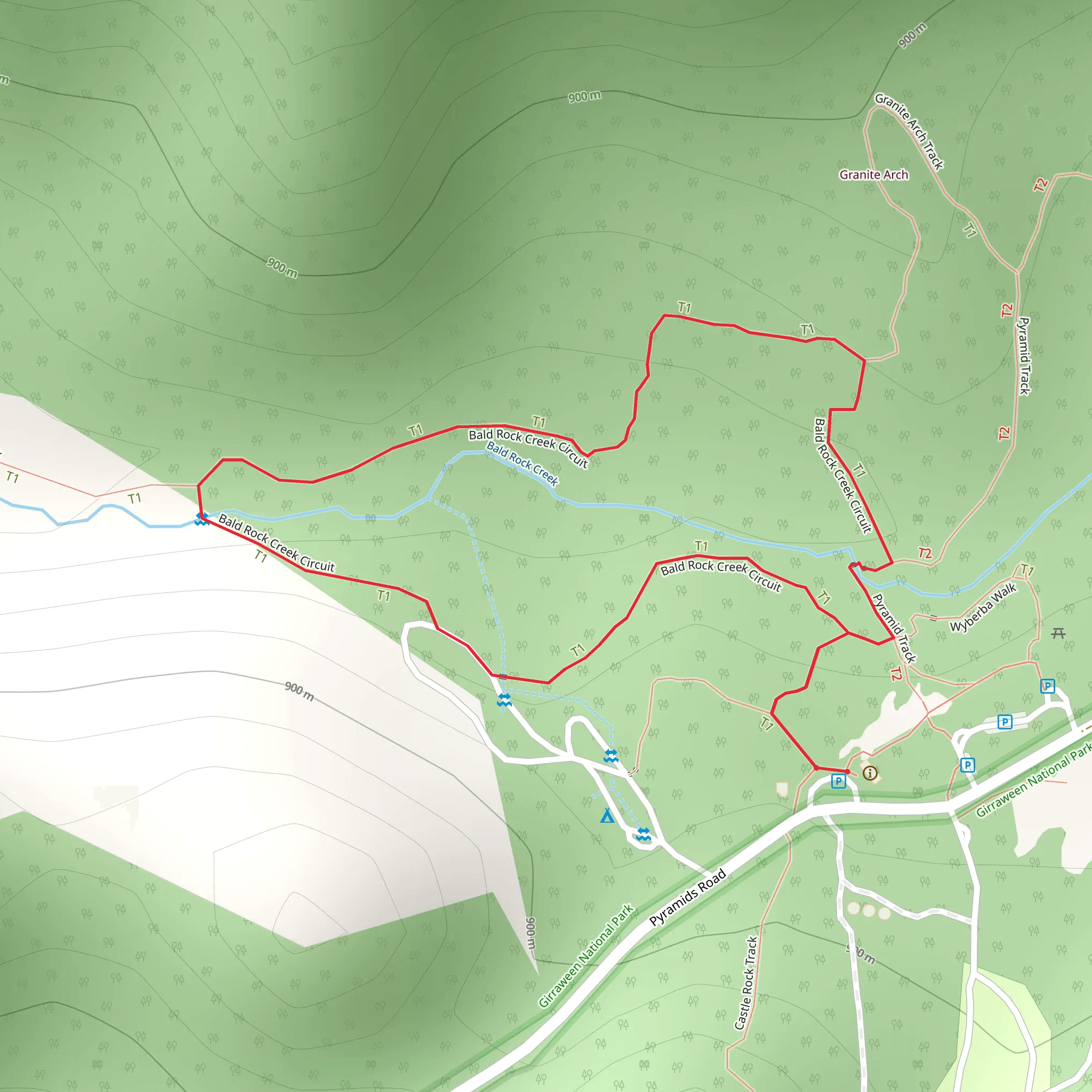 Bald Rock Creek Circuit mobile static map