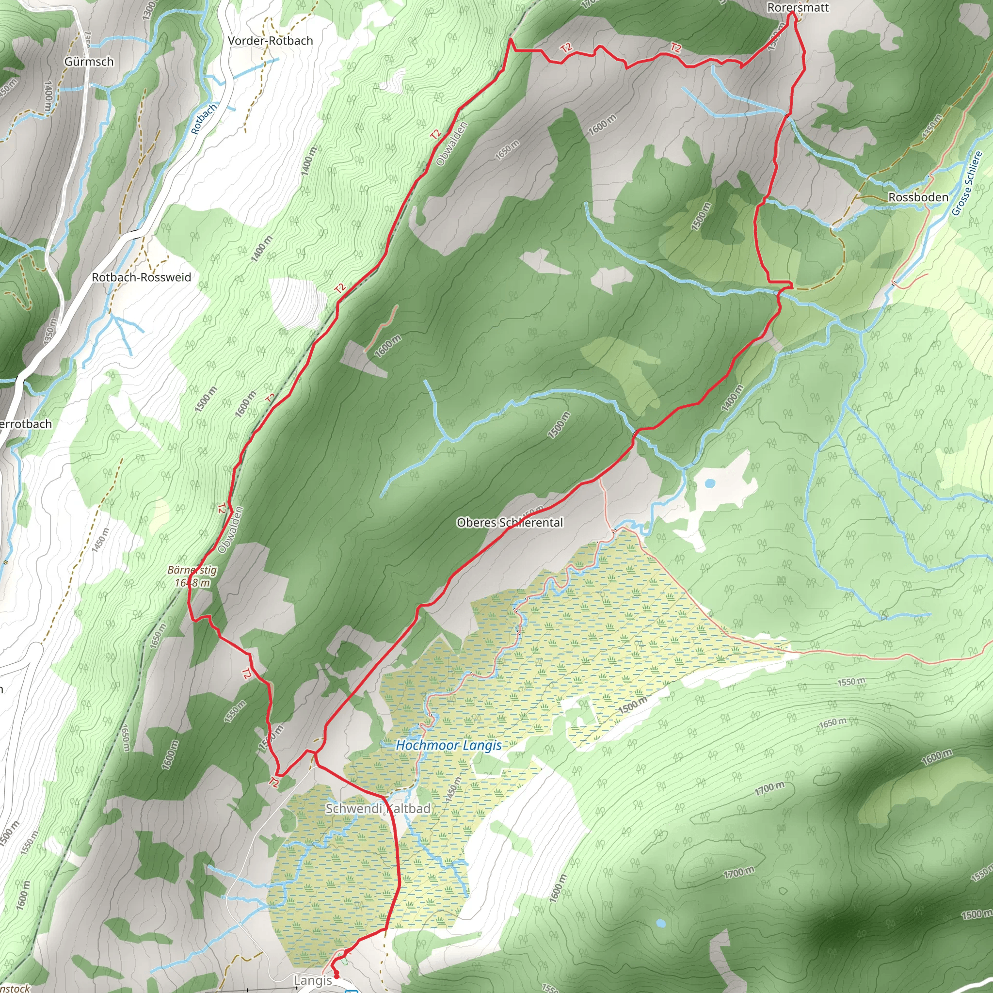 Over the Schlierengrat mobile static map
