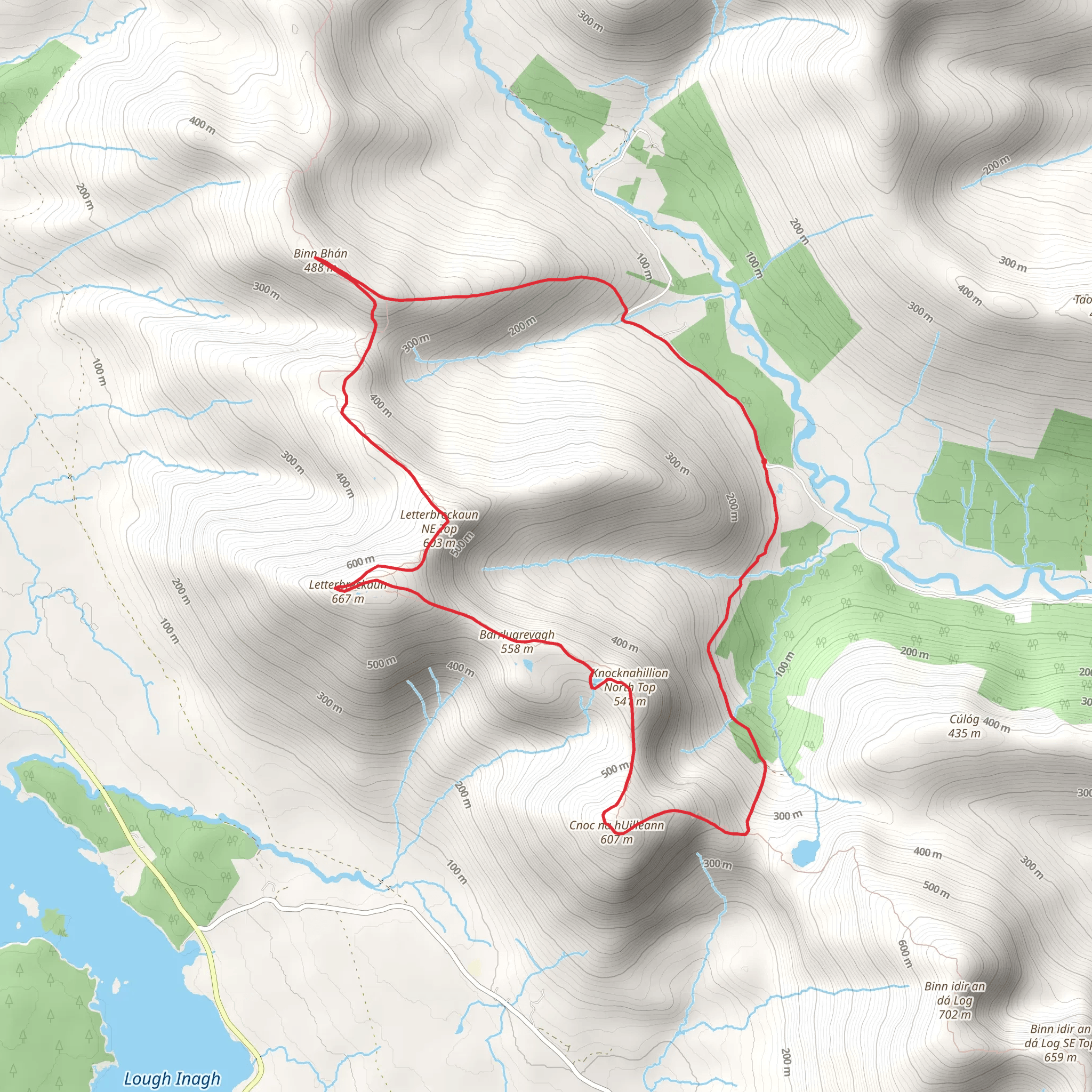Letterbreckaun Loop mobile static map