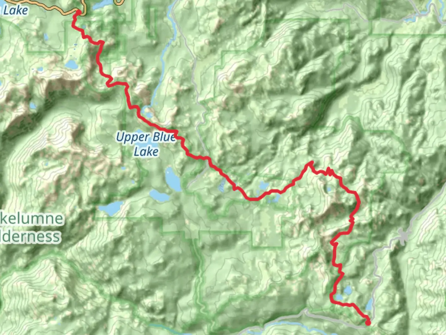 An image depicting the trail Pacific Crest Trail from Ebbetts Pass and its surrounding area.