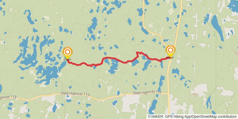 North Country Trail - Minnesota stage 13 Map