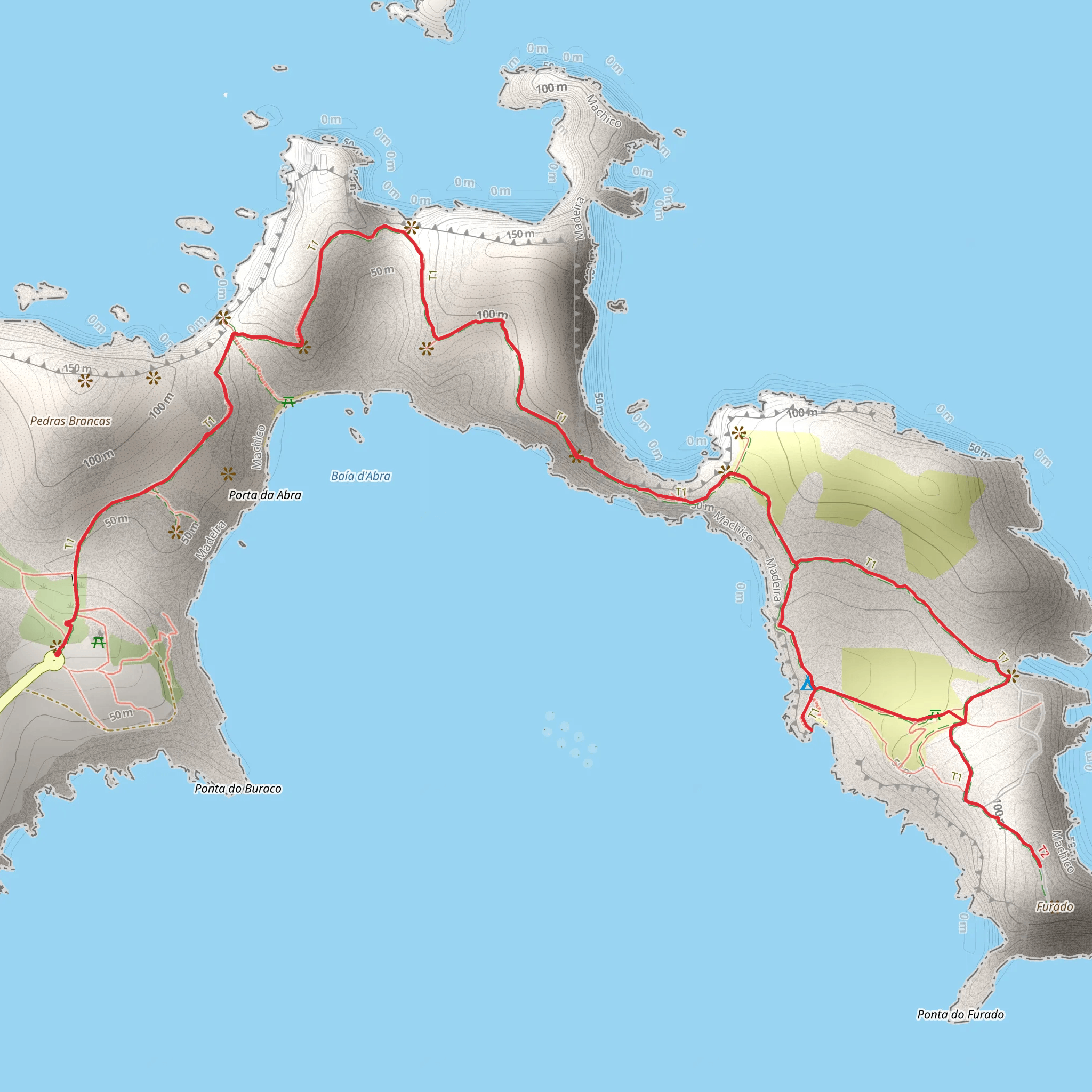 PR 8 Footpath of Ponta de S Lourenço mobile static map