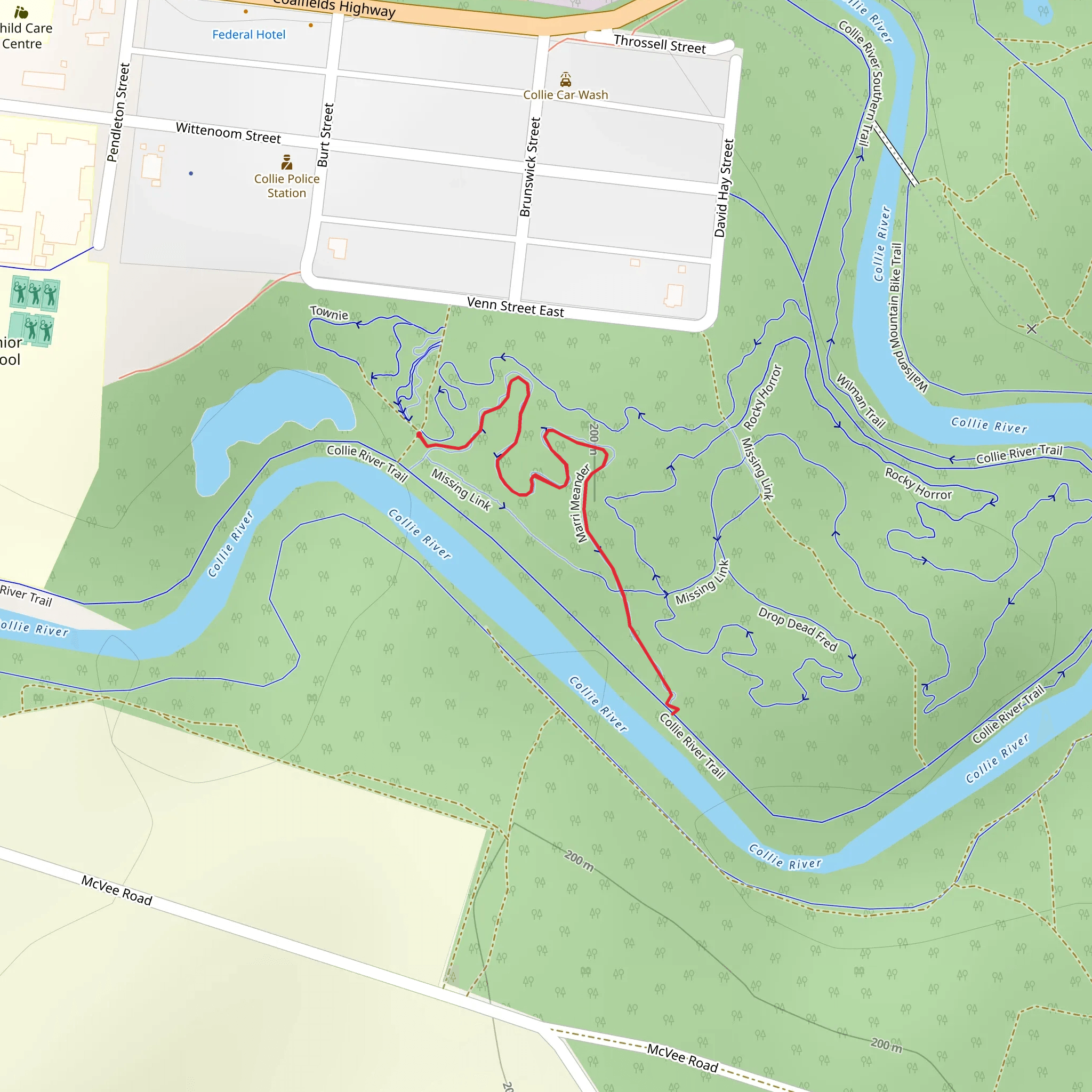 Marri Meander Walk mobile static map