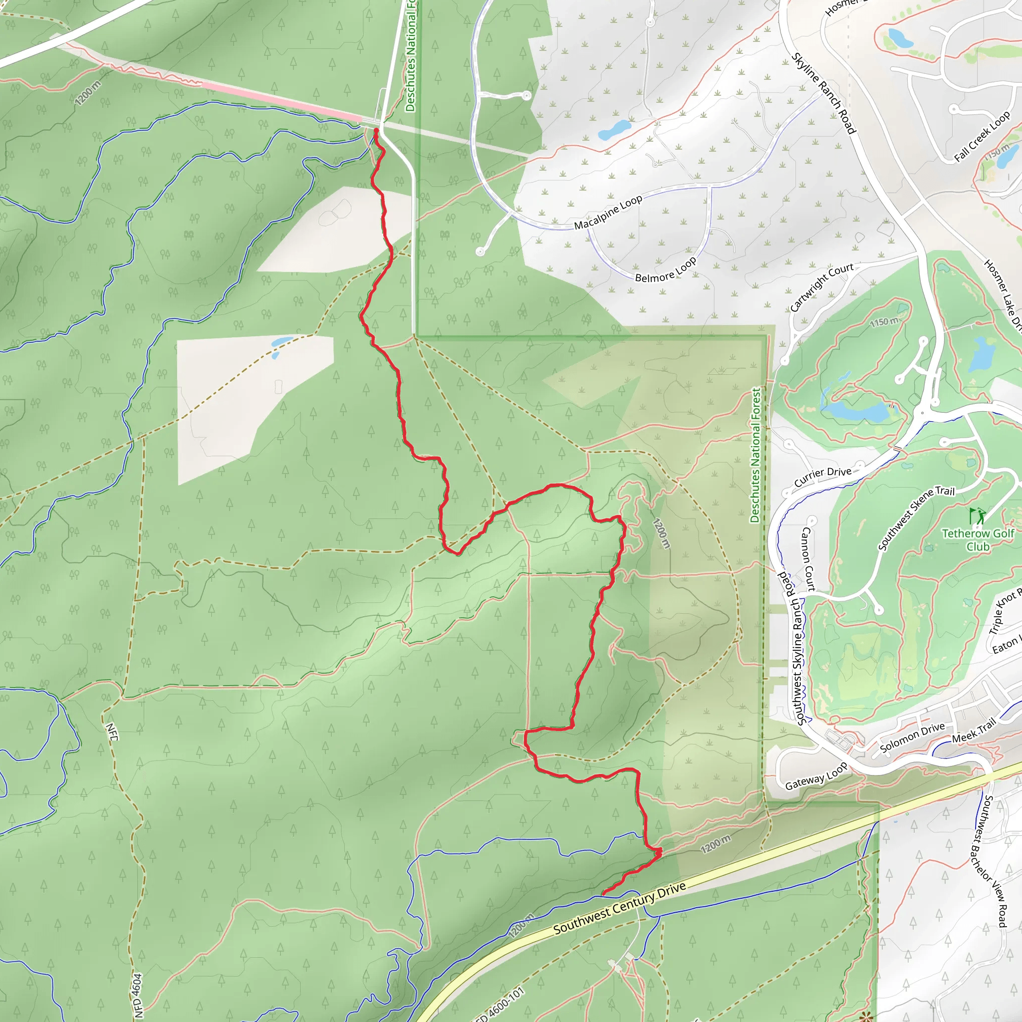 Marvins Garden Trail mobile static map