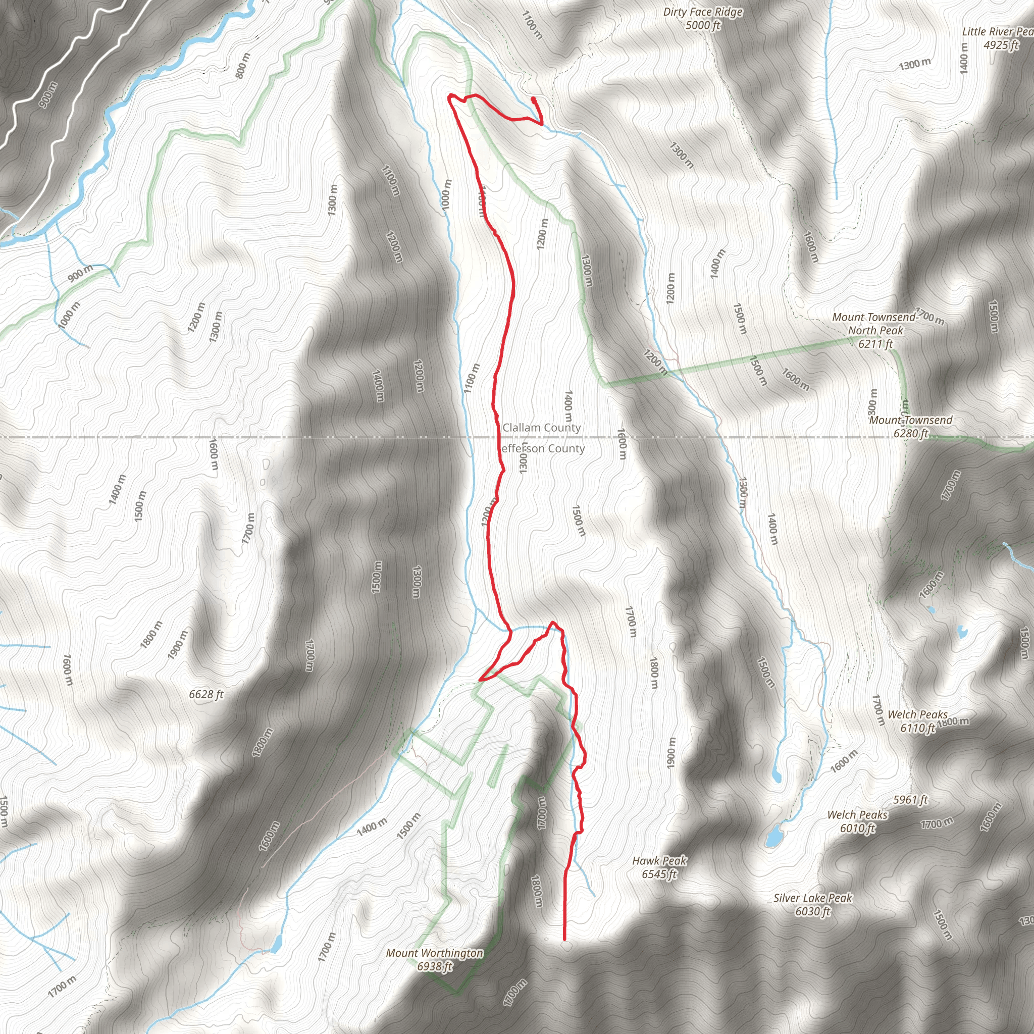 Tull Canyon Trail mobile static map