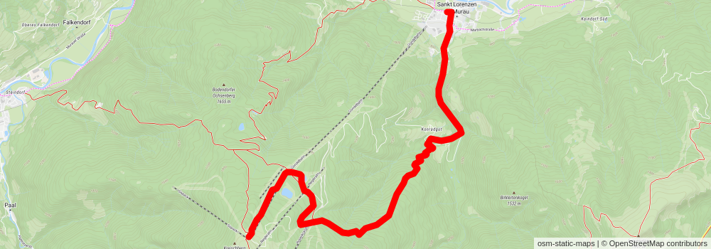 Stadl - Esebeckhütte - Kreischberg - St Lorenzen stage 2 Map