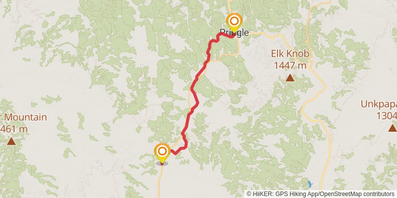 George S Mickelson Trail stage 7 Map
