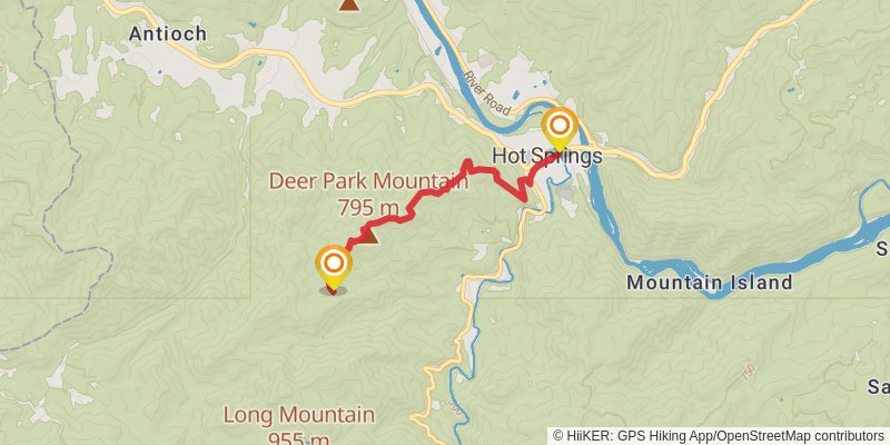 Appalachian Trail - North Carolina stage 20 Map