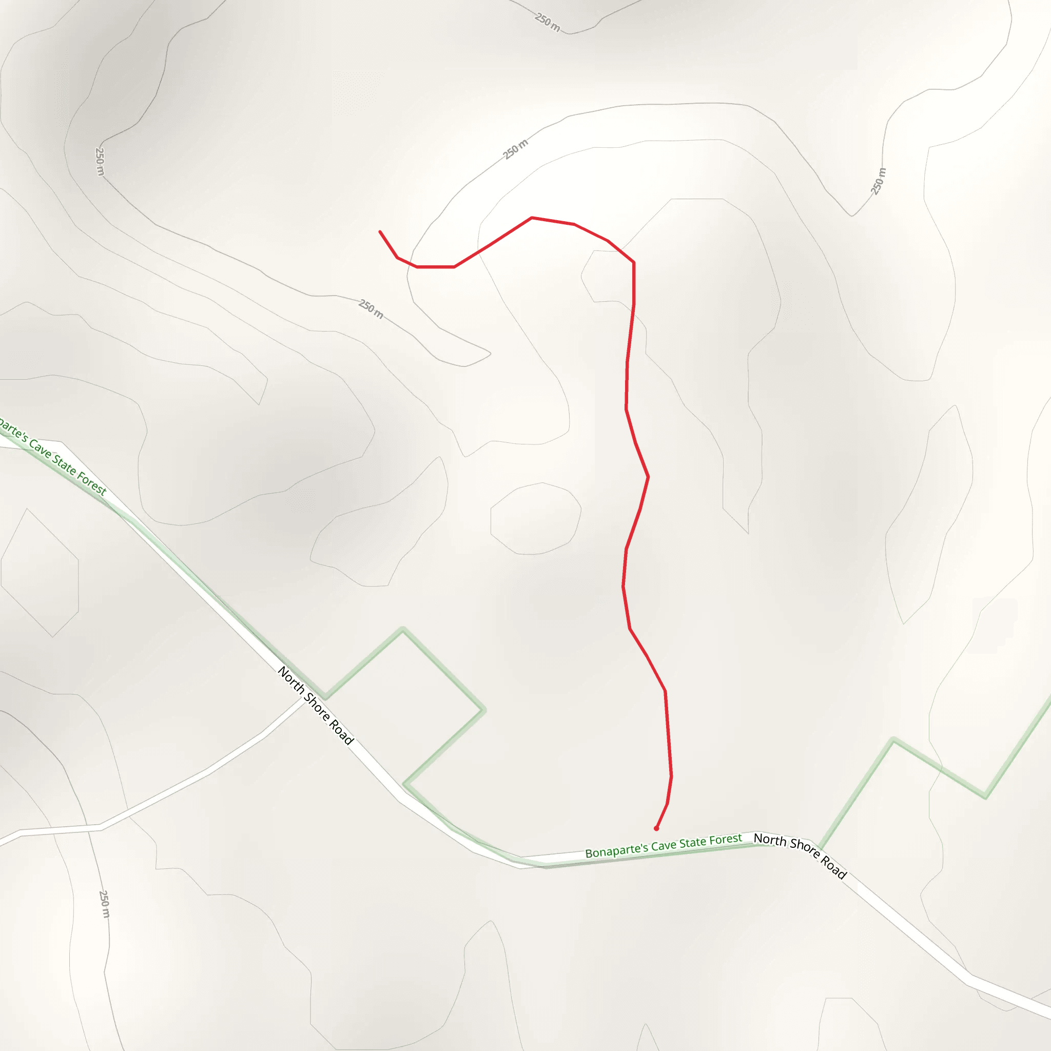 Green Pond from North Shore Road Out and Back mobile static map