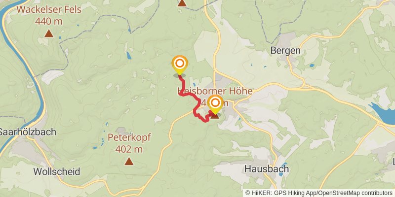 Saar-Hunsrück-Steig spur 2 Map