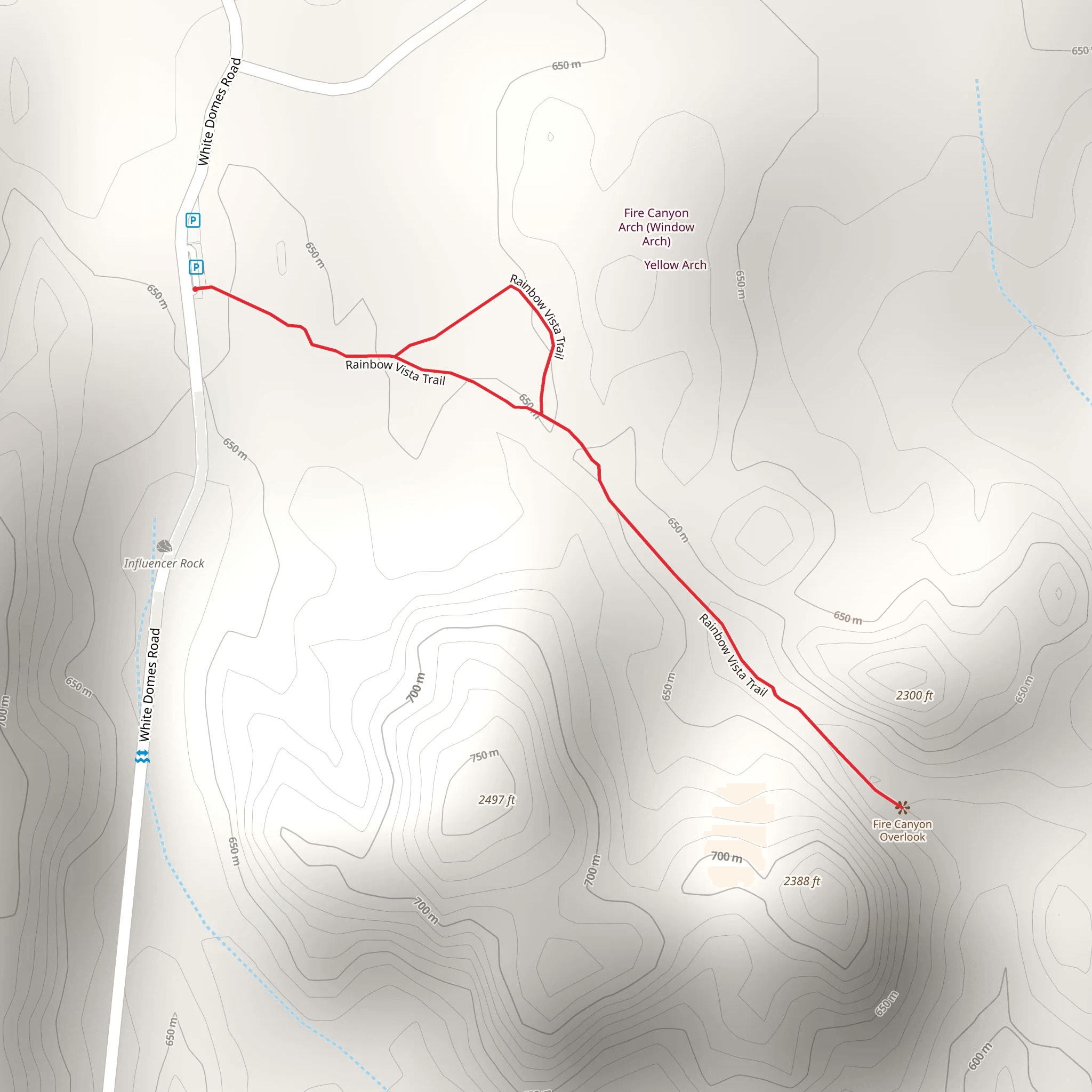 Rainbow Vista Trail mobile static map