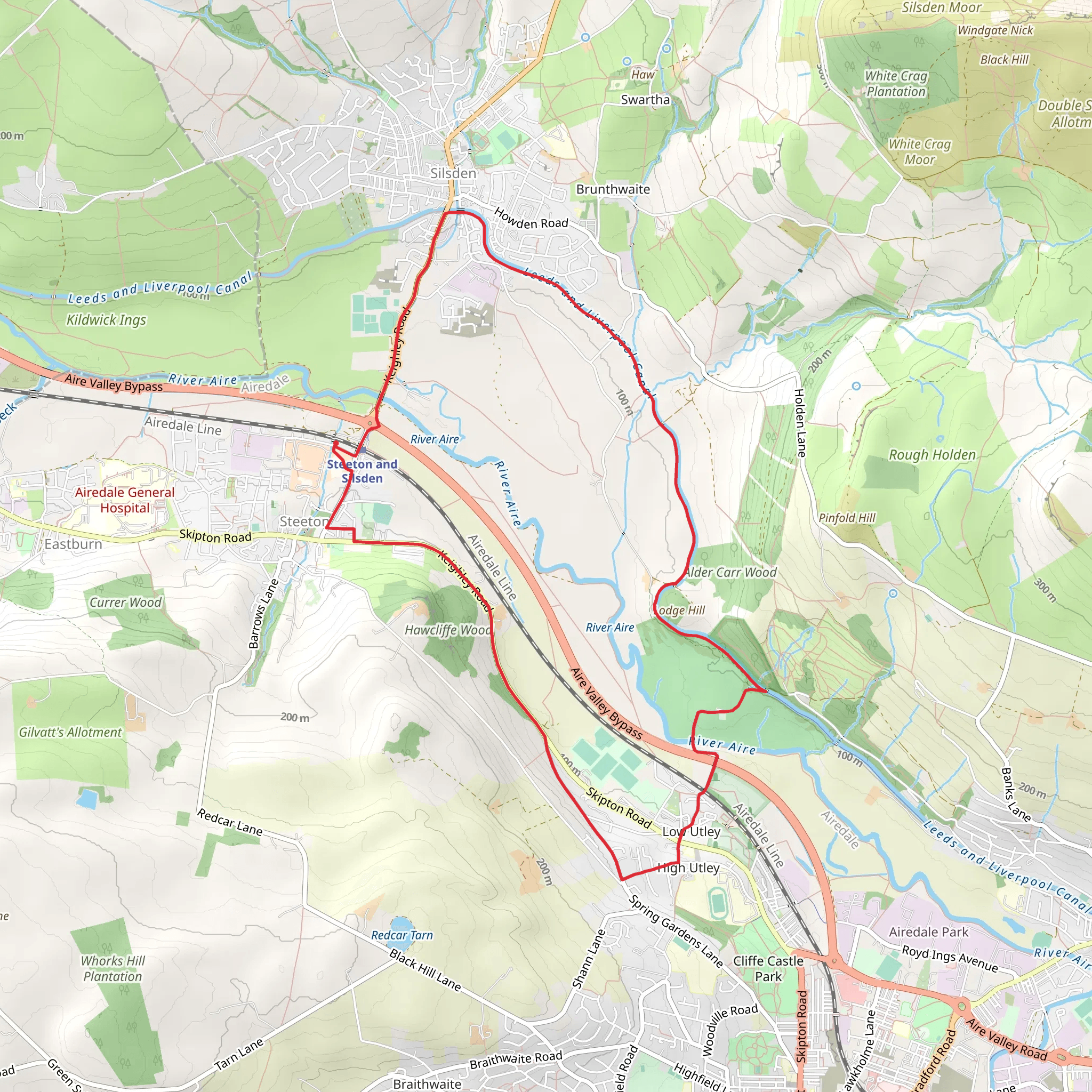 Steeton Loop mobile static map