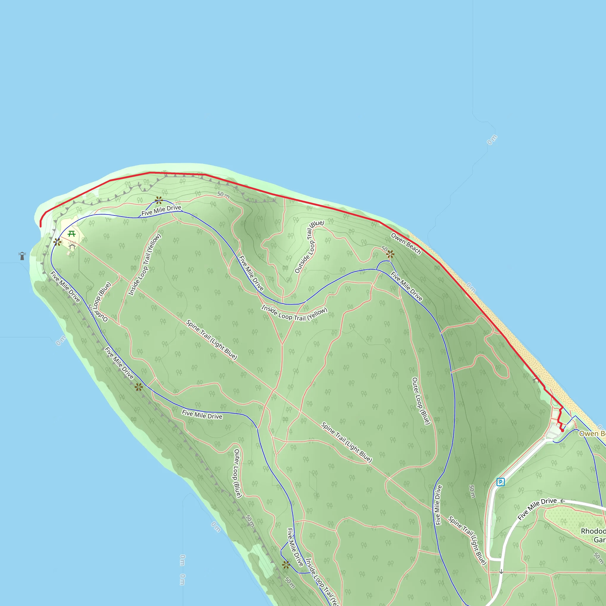 Owen Beach mobile static map