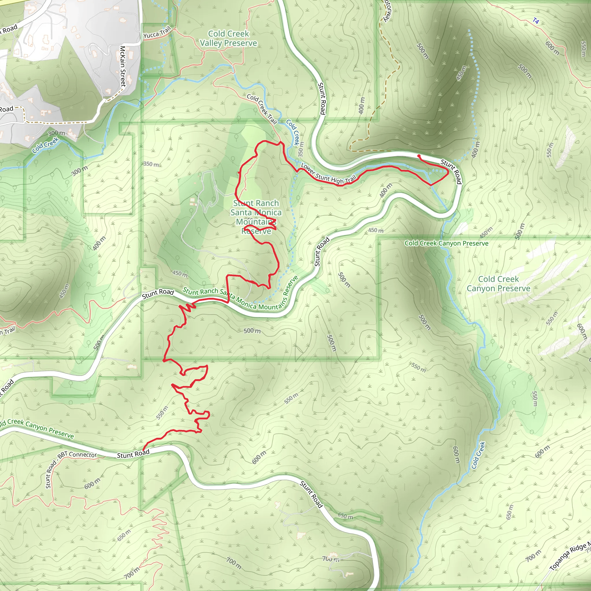 Stunt High Trail mobile static map