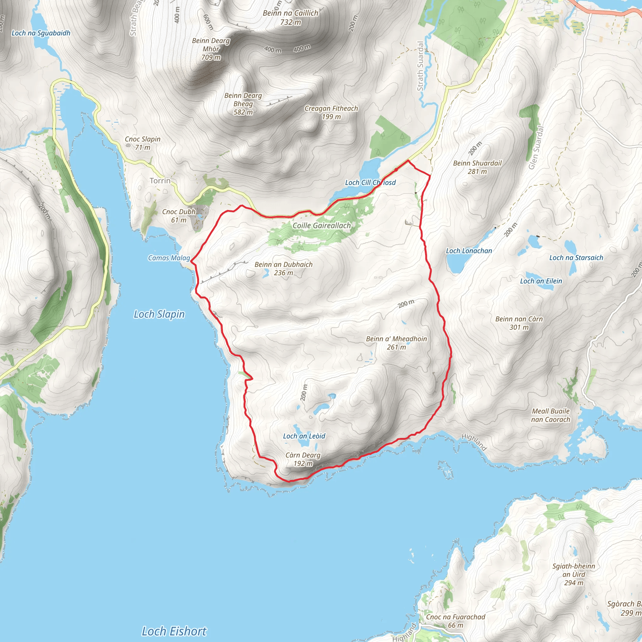 Boreraig and Suisnish - Skye Loop mobile static map