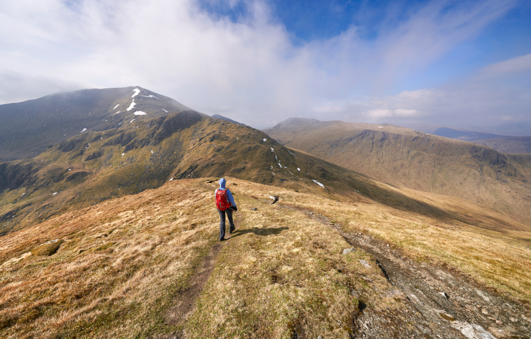 An image depicting the trail Meall Corranaich and its surrounding area.