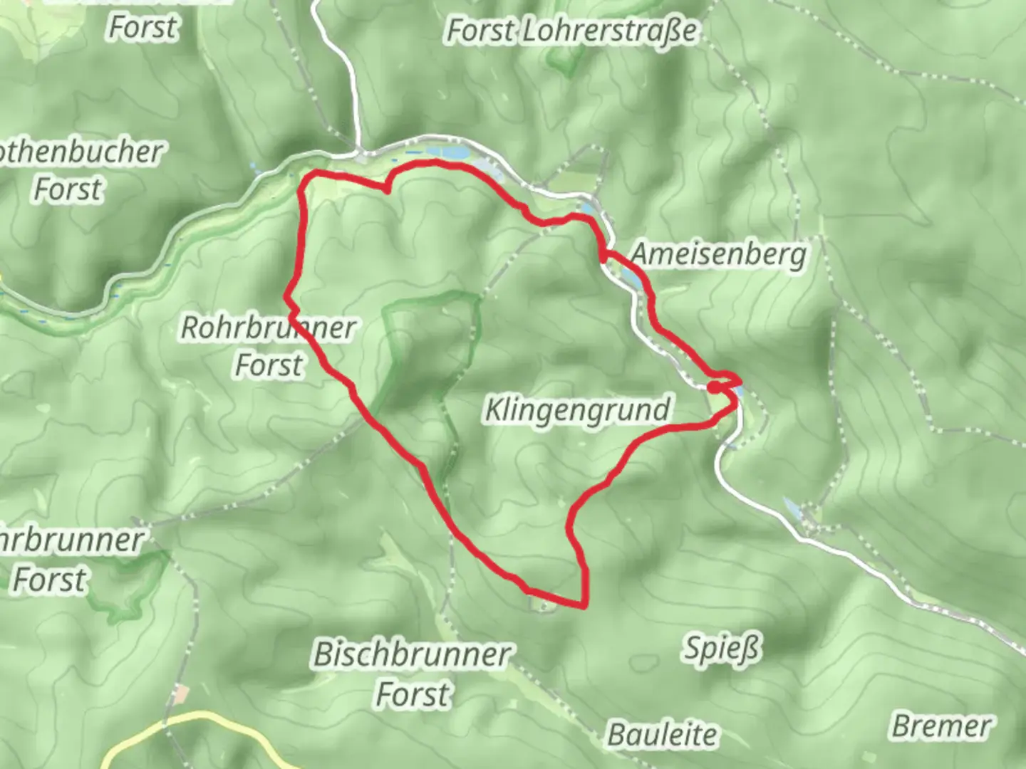 An image depicting the trail Einsiedel to Lichtenau Loop and its surrounding area.