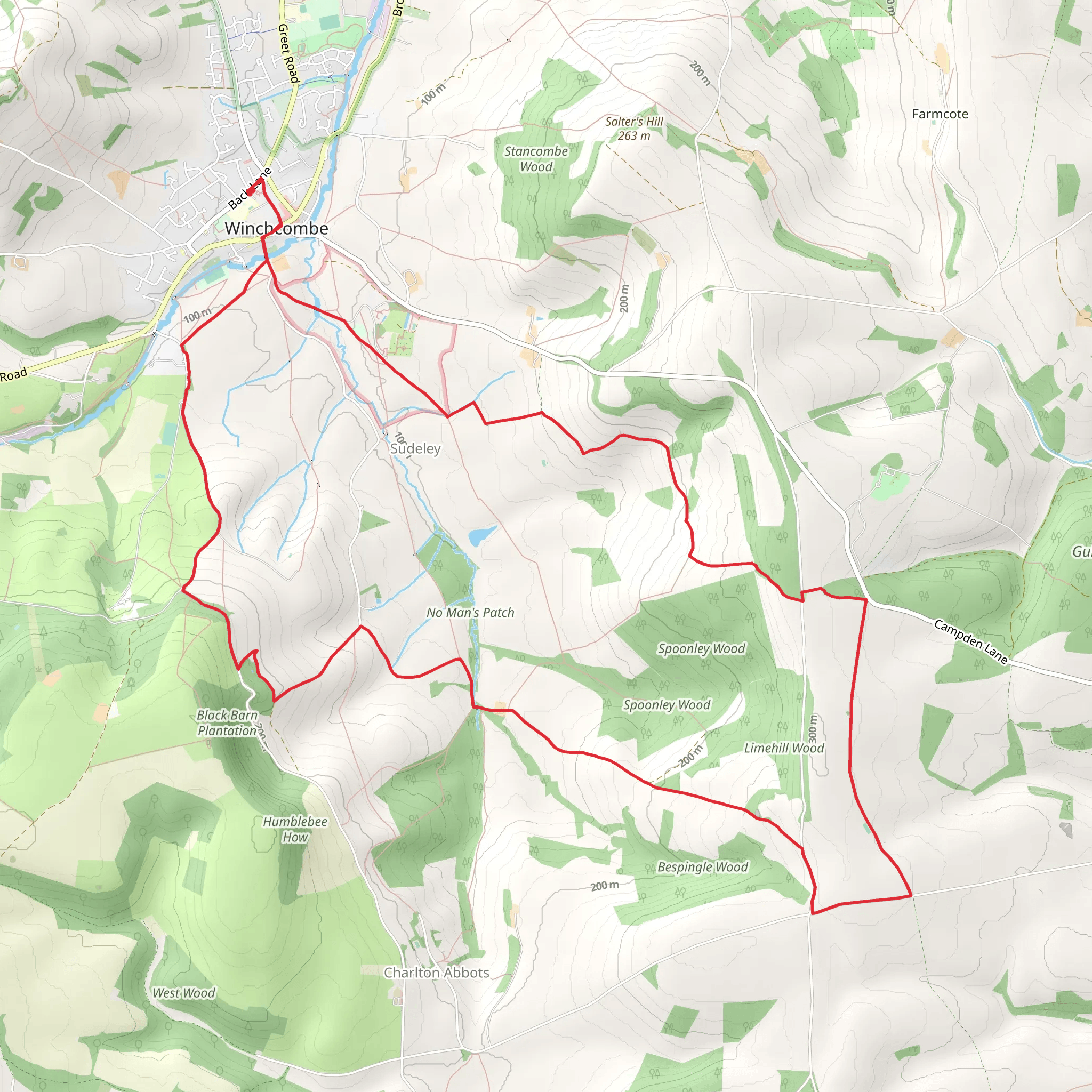 Winchcombe’s Ultimate Walk mobile static map