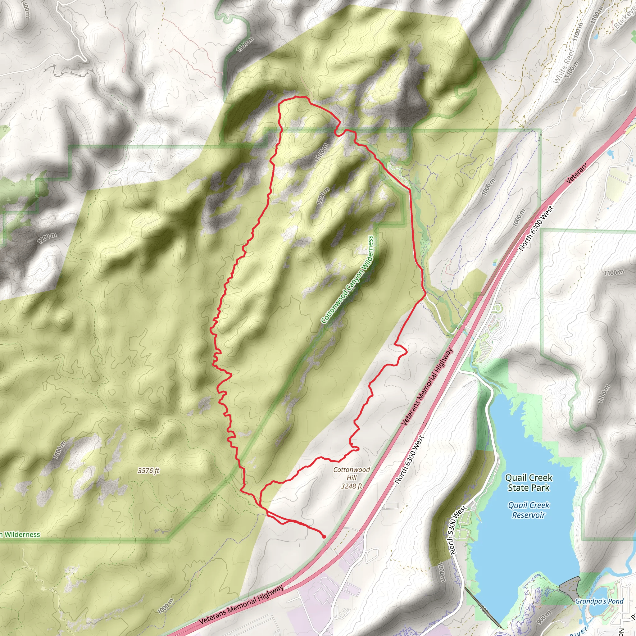 Prospector Trail and Red Reef Trail mobile static map
