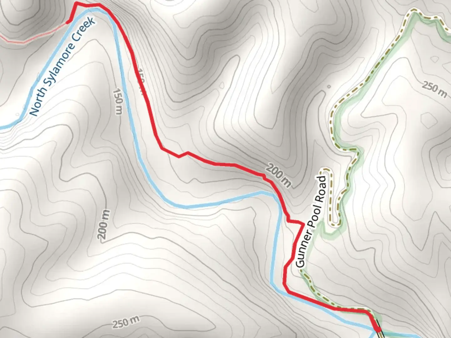 An image depicting the trail Sylamore Creek Trail - Short and its surrounding area.