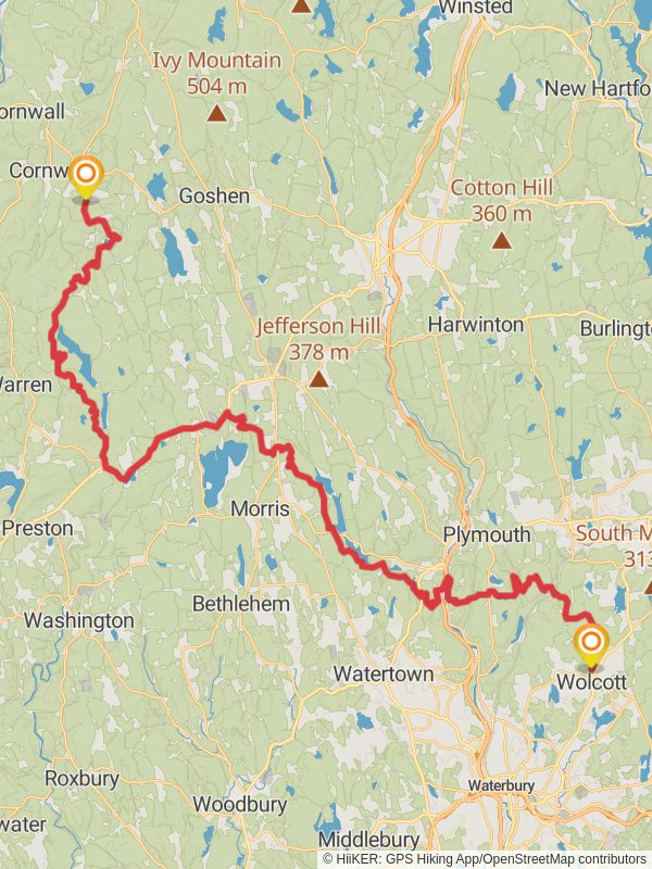 Mattatuck Trail mobile static map