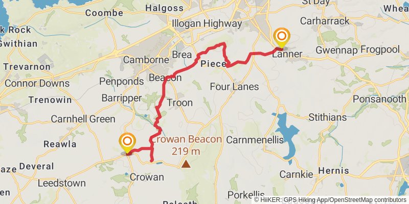 Celtic Way stage 58 Map