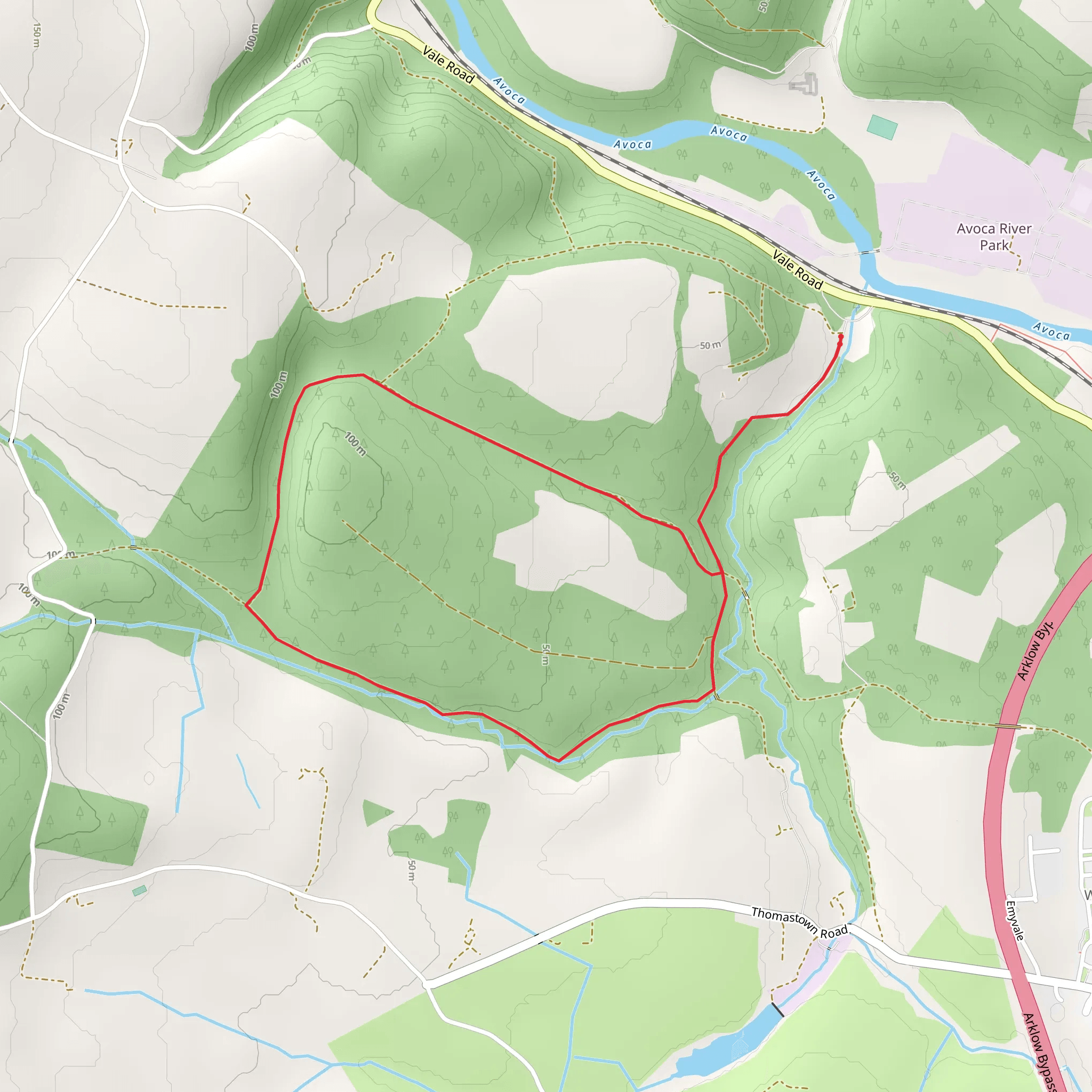 Glenart Wood Walk mobile static map