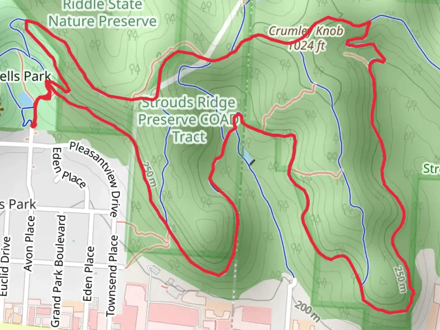 An image depicting the trail Athens and Rockhouse Loop Trail and its surrounding area.