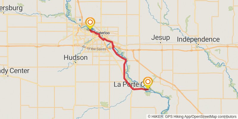 American Discovery Trail - North stage 28 Map