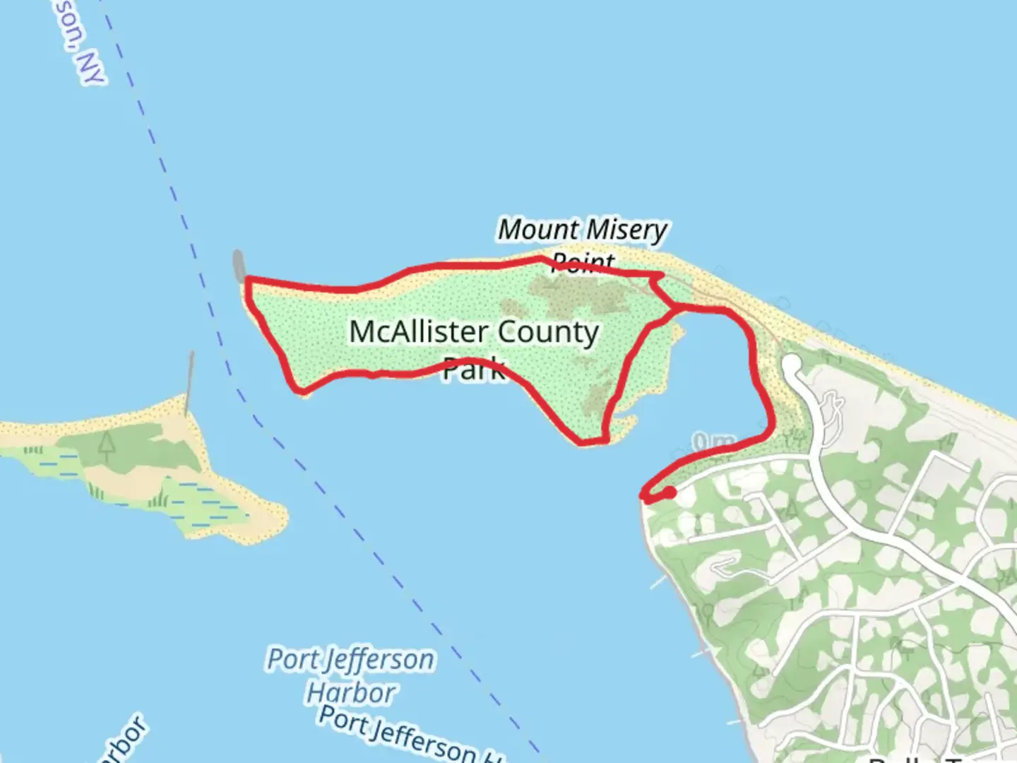 An image depicting the trail McAllister County Park Loop and its surrounding area.