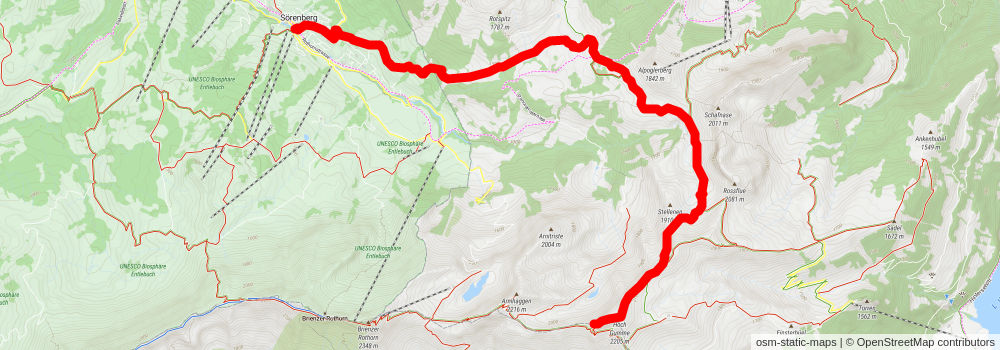 Brienzer Rothorn Ibex Trek stage 2 Map