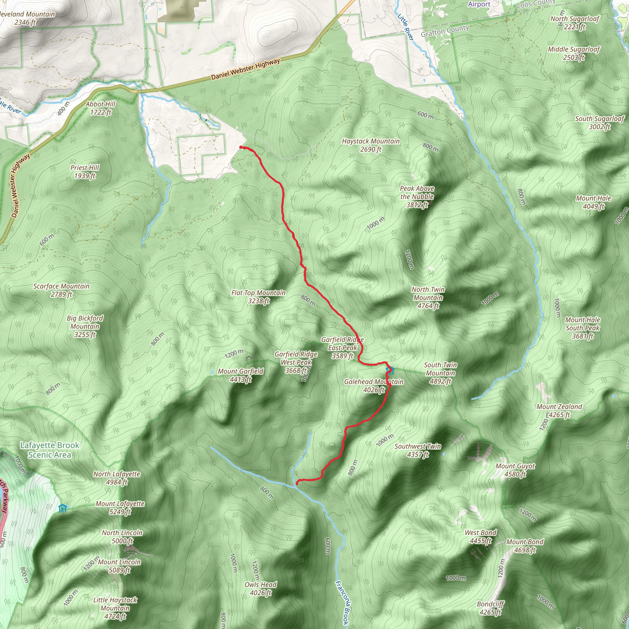 Twin Brook Trail via Gale River Trail mobile static map