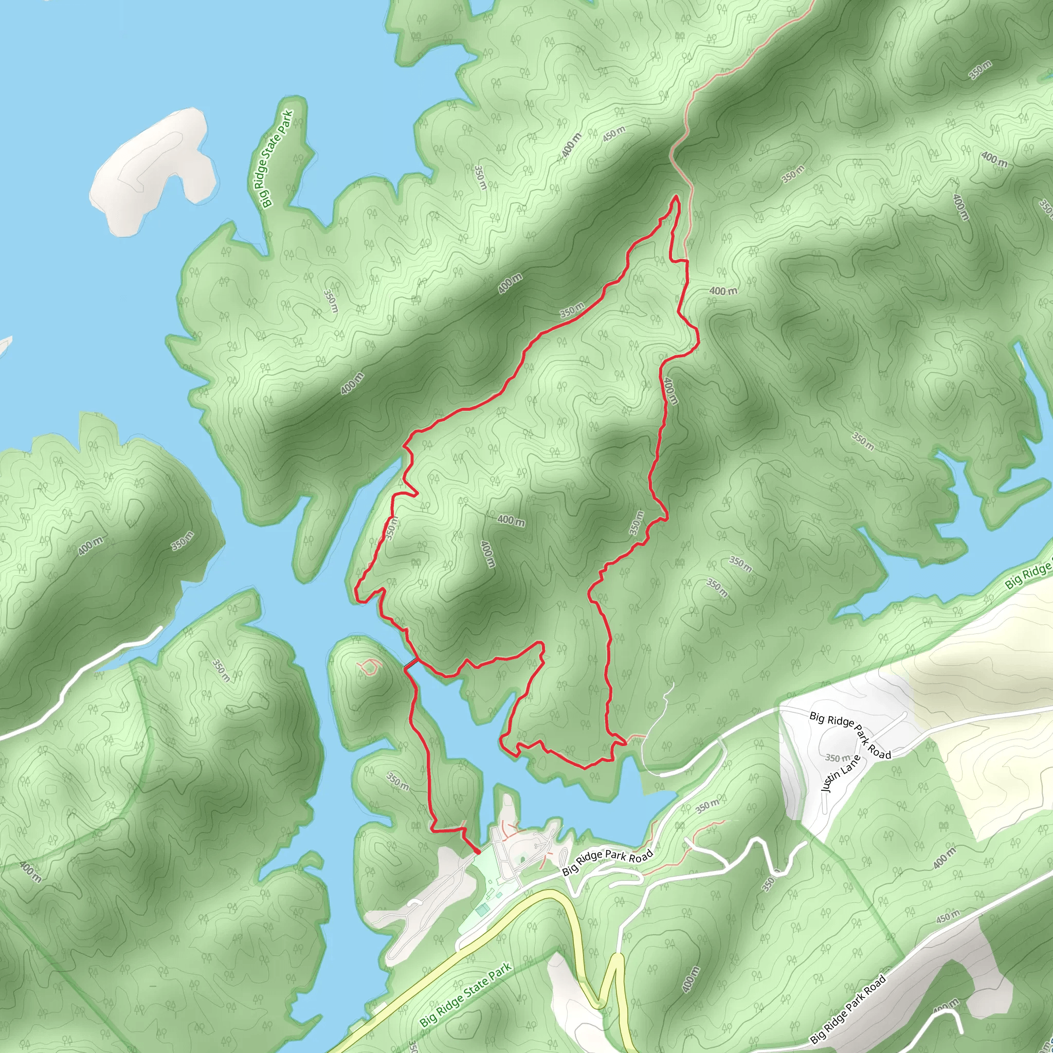 Big Ridge Lake Loop mobile static map