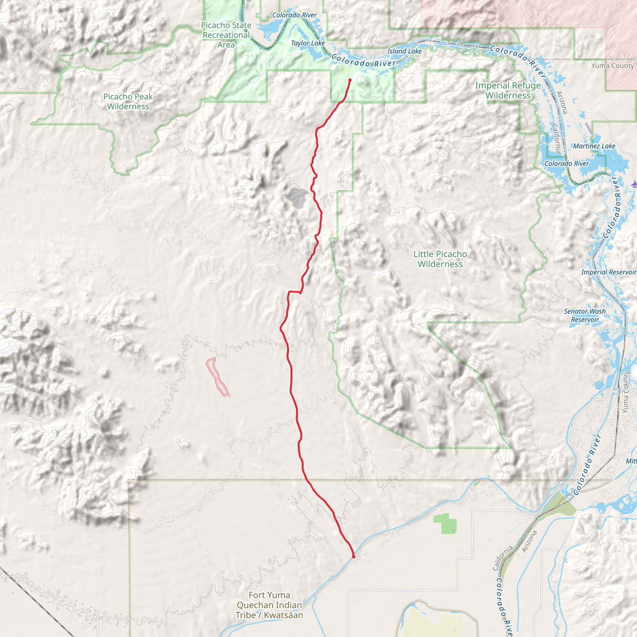 Picacho Road mobile static map
