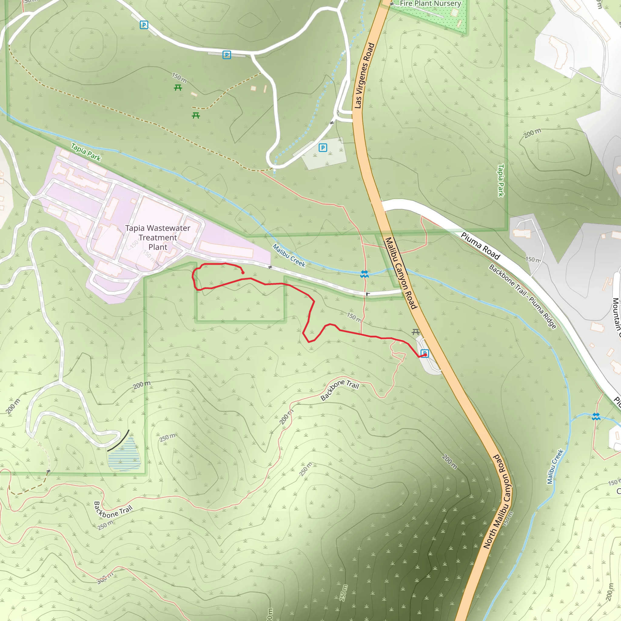 Malibu Canyon Road mobile static map